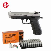 SET Ekol P92 Magnum Schreckschuss Pistole Nickel 9 mm...