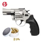 SET Ekol Viper Schreckschuss Revolver 2,5" Lauf Vernickelt 9 mm R.K. (P18) + 50 Platzpatronen 9 mm R.K.