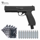 SET Vesta Defense PDW 50 Co2-Pistole cal .50 Defense Training Marker (P18) + 500 Rubberballs + 10 Co2 Kapseln