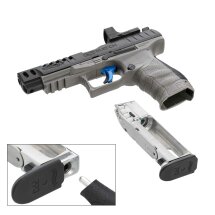 Walther Q5 Match 5" Combo Set Tungsten Gray - 4,5 mm Diabolo Blowback Co2-Pistole (P18)