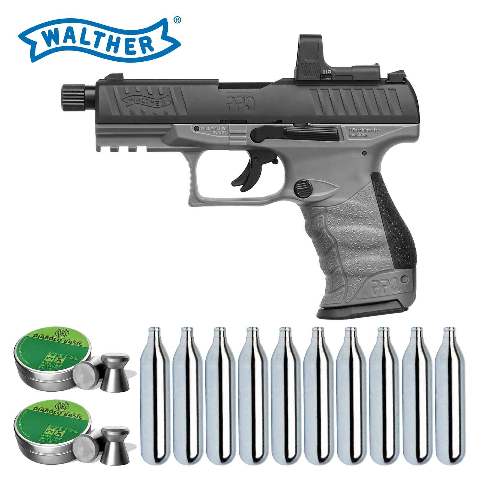 Kofferset Walther PPQ M2 Q4 TAC Combo 4,6 Tungsten Gray - 4,5 mm Dia