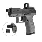 Kofferset Walther PPQ M2 Q4 TAC Combo 4,6" Tungsten Gray - 4,5 mm Diabolo Blowback Co2-Pistole (P18)