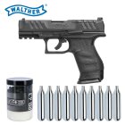 Walther Defense Training Marker T4E PDP Compact 4" - cal .43 Schwarz (P18) + Rubberballs T4E 500 Stück