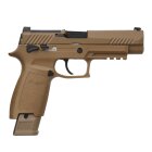 Komplettset Sig Sauer ProForce P320 M17 Softair-Co2-Pistole Tan Kaliber 6 mm BB Gas Blowback (P18)