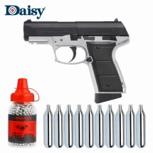 SET Daisy 5501 Co2-Pistole Kaliber 4,5 mm Stahl BB Blowback (P18)