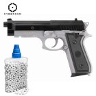 SET Cybergun PT92  H.P.A. Federdruck Softair-Pistole 6 mm BB Bicolor (P14) + 800 BBs