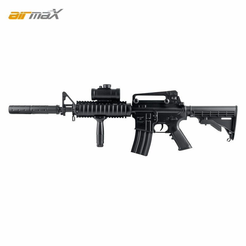 AirmaX M4 AEG Softair-Gewehr 6 mm BB schwarz (P14)