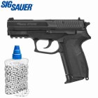 SET Sig Sauer SP2022 H.P.A. Federdruck Softair-Pistole 6 mm BB Schwarz (P14) + 800 BBs