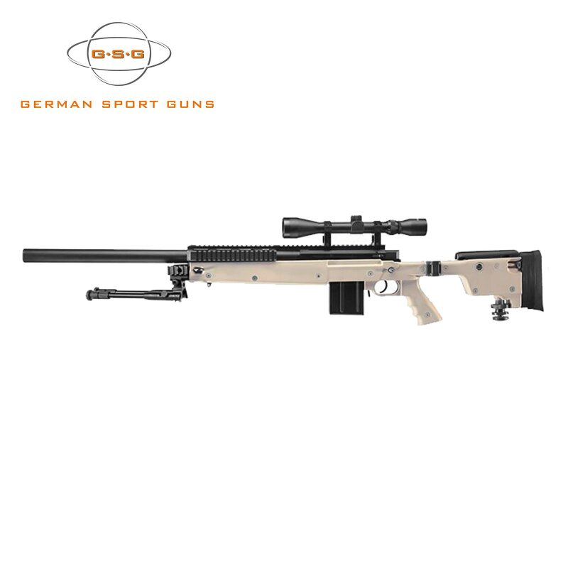 GSG 4406 Sniper Softair-Gewehr Kaliber 6 mm BB Federdruck Tan (P18)