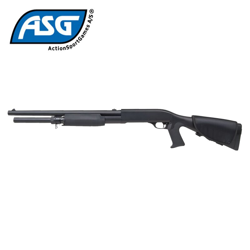 ASG Franchi SAS 12 Pump Gun Softair-Gewehr Kaliber 6 mm BB Federdruck Schwarz (P18)