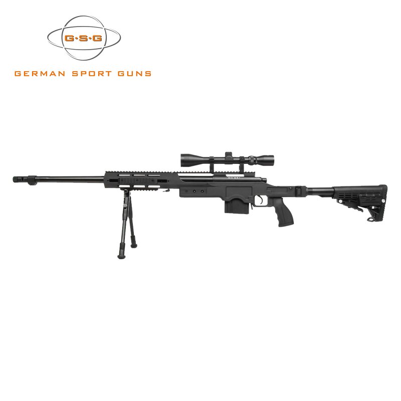 GSG 4412 Sniper Softair-Gewehr Kaliber 6 mm BB Federdruck Schwarz (P18)