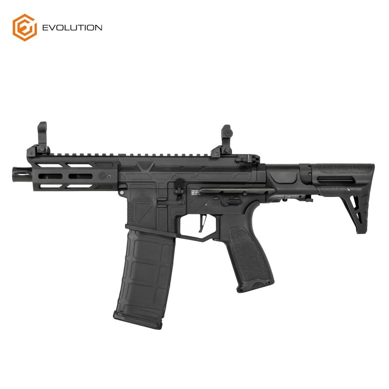 Evolution Ghost XS EMR PDW S-AEG Softair-Gewehr Kaliber 6 mm BB Schwarz (P18)