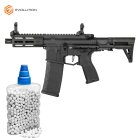 SET Evolution Ghost XS EMR PDW AEG Softair-Gewehr 6 mm BB schwarz (P14) + 800 BBs