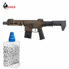 SET Ares M4 X-Class Model 6 S-AEG Softair-Gewehr Kaliber 6 mm BB Bronze (P18) + 800 BBs