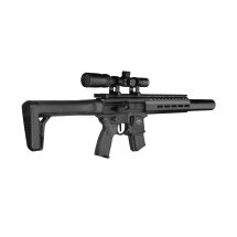 SIG SAUER MCX Co2-Gewehr Schwarz 4,5 mm Diabolo (P18) mit R.I.S Schienensystem + 1-4x24 Zielfernrohr