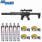 SET SIG SAUER MCX Co2-Gewehr Schwarz 4,5 mm Diabolo (P18) mit R.I.S Schienensystem + 1-4x24 Zielfernrohr