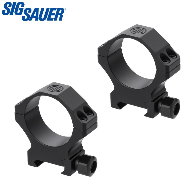 Sig Sauer ALPHA1 Aluminium Montageringe für Weaver- / Picatinnyschiene - 34 mm- High - 2 Stück