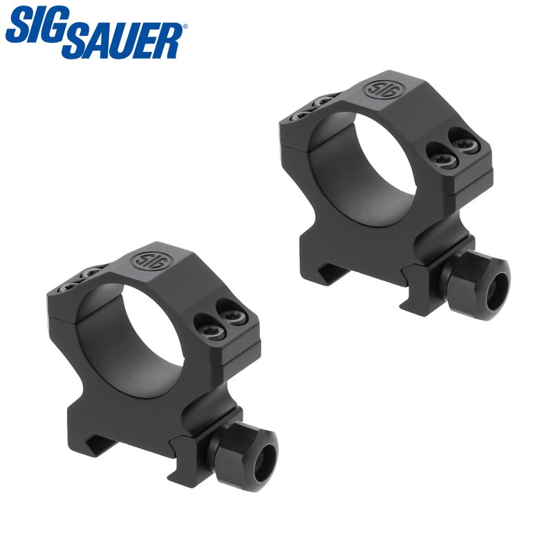 Sig Sauer ALPHA1 Aluminium Montageringe für Weaver- / Picatinnyschiene - 25,4 mm- Medium - 2 Stück