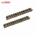 2-er Pack Amoeba M-Lok Railschienen 5" Dark Earth