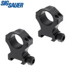 Sig Sauer ALPHA1 Aluminium Montageringe für Weaver- / Picatinnyschiene - 25,4 mm- Extra High - 2 Stück