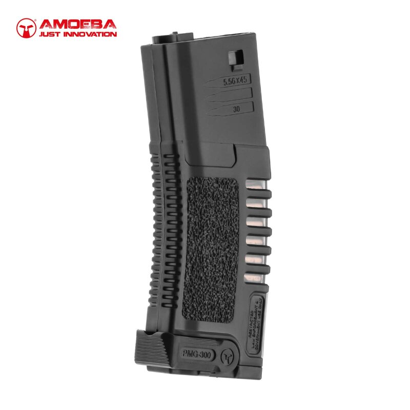 High Cap Ersatzmagazin für Ares Amoeba Softair-Gewehre 6 mm BB S-AEG Schwarz 300 Schuss