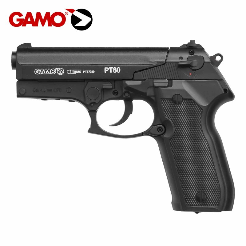 Gamo PT-80 Schwarz Co2-Pistole Kaliber 4,5 mm Diabolo (P18)