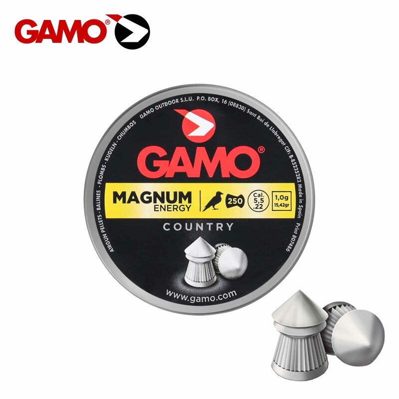 Gamo Country Magnum Spitzkopfdiabolo 5,5 mm 250er Dose