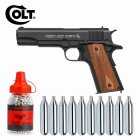 SET Colt 1911 Classic Stahl BB Co2-Pistole 4,5 mm Blow Back (P18)