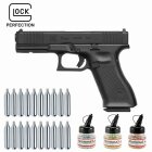 Superset Glock 17 Gen5 MOS Co2-Pistole Kaliber 4,5 mm Stahl BB Blowback (P18) 17 Schuss