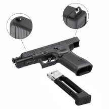 Glock 17 Gen5 MOS Co2-Pistole Kaliber 4,5 mm Stahl BB Blowback (P18) 18 Schuss