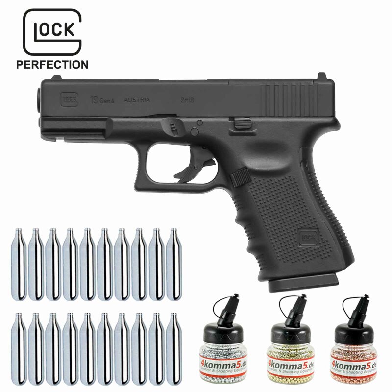 Superset Umarex Glock 19 Gen4 MOS Co2-Pistole Kaliber 4,5 mm Stahl BB (P18)