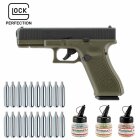 Superset Glock 17 Gen5 Battlefield Green Co2-Pistole Kaliber 4,5 mm Stahl BB Blowback (P18)