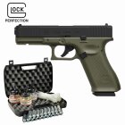 Kofferset Glock 17 Gen5 Battlefield Green Co2-Pistole Kaliber 4,5 mm Stahl BB Blowback (P18)