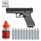 SET Glock 17 Gen5 Tungsten Gray Co2-Pistole Kaliber 4,5 mm Stahl BB Blowback (P18)