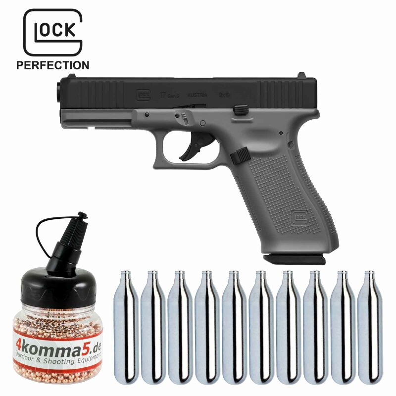 SET Glock 17 Gen5 Battlefield Green Co2-Pistole Kaliber 4,5 mm Stahl BB Blowback (P18)