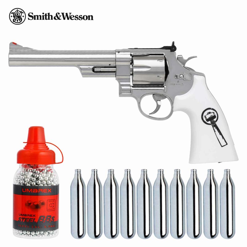 SET Smith & Wesson 629 Trust Me 5 Zoll Steel-Finish Co2-Revolver Kali