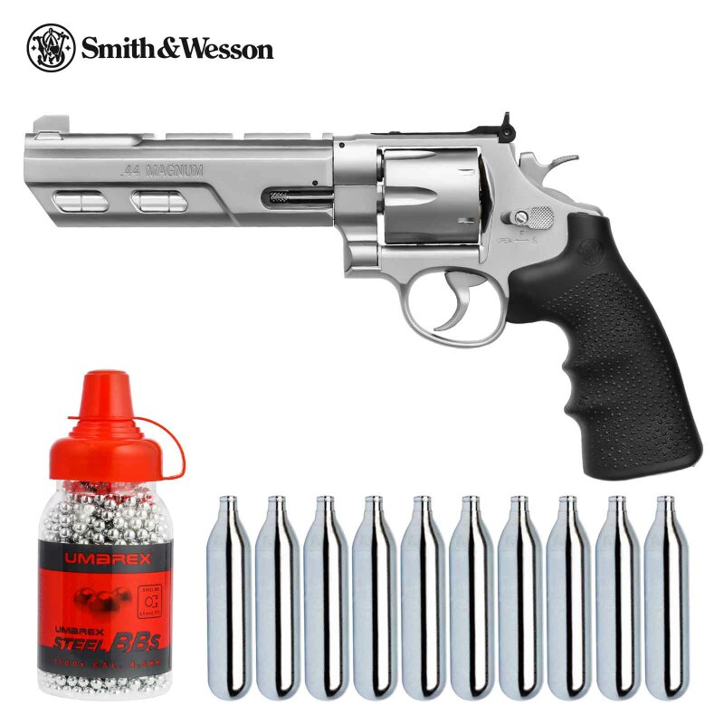 SET Smith & Wesson 629 Competitor 6 Zoll Steel-Finish Co2-Revolver Kaliber 4,5 mm BB (P18)