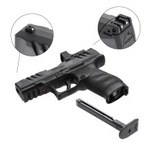 Walther PDP Compact 4" - Co2-Pistole Kaliber 4,5 mm Stahl BB (P18) + RDS 8 Point Sight