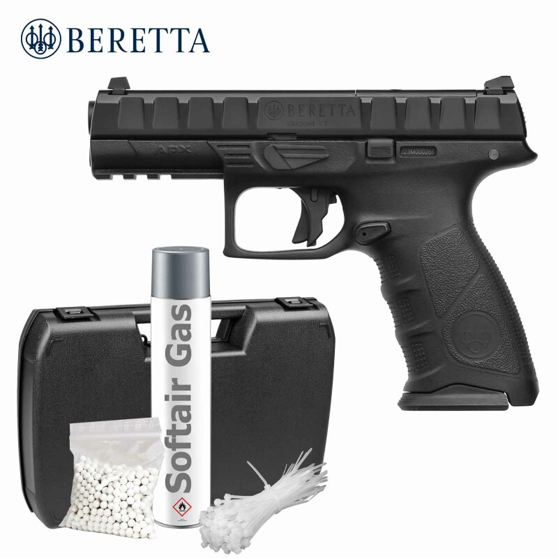 Komplettset Beretta APX RDO Softair-Pistole Kaliber 6 mm BB Gas Blowback (P18)