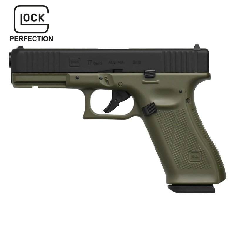 Glock 17 GEN5 Battlefield Green Softair-Co2-Pistole Kaliber 6 mm BB Blowback (P18)