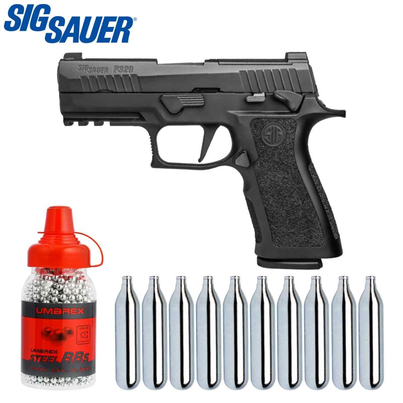 SET SIG SAUER P320 X-CARRY 4,5 mm BB Blowback Co2-Pistole (P18)