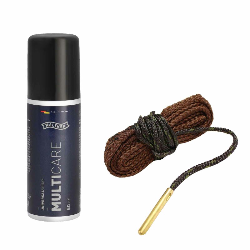 Putzset Walther Pro Gun Care Universalspray 50 ml + Laufreinigungsschnur für Luftgewehre und -pistolen 4,5 mm