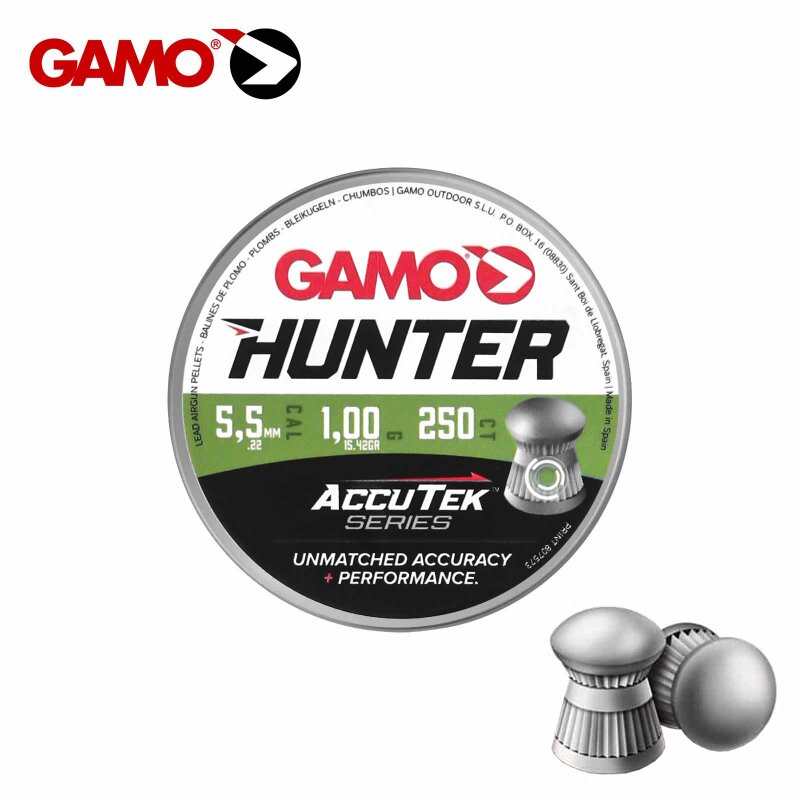 Gamo Hunter ACCUTEK Diabolo 5,5 mm Luftgewehrkugeln