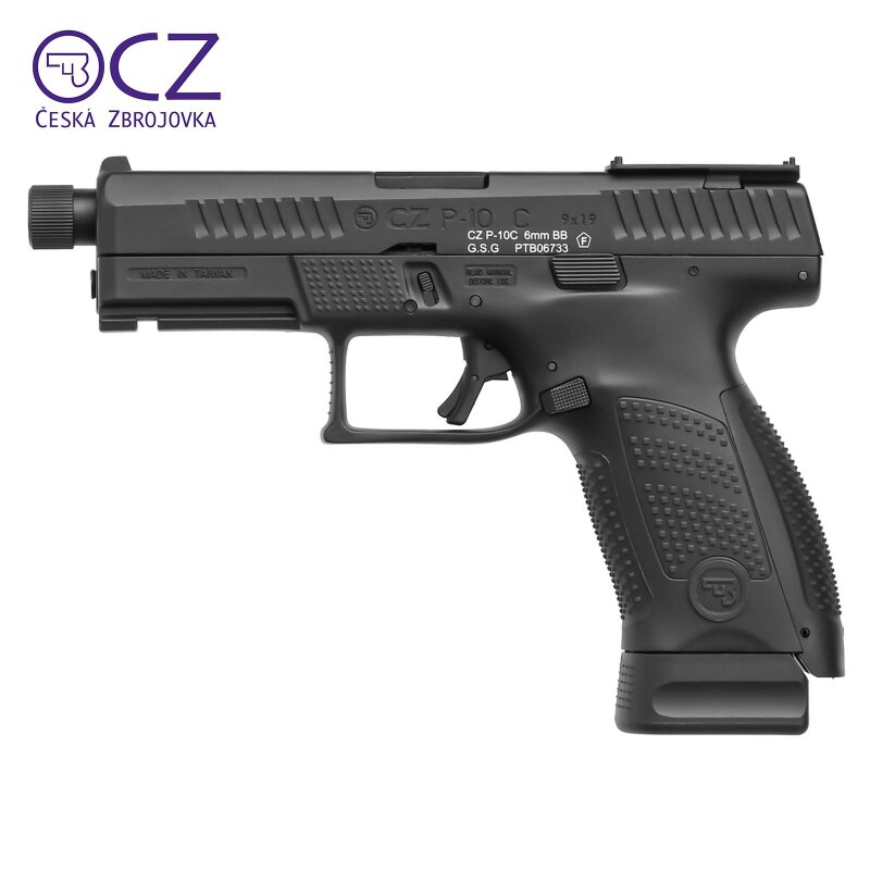 CZ 75 P-10C Optic Ready SR Softair-Co2-Pistole Schwarz Kaliber 6 mm BB Blowback (P18)