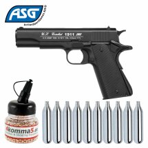 SET ASG 1911 US-C Stahl BB Co2-Pistole Schwarz 4,5 mm...