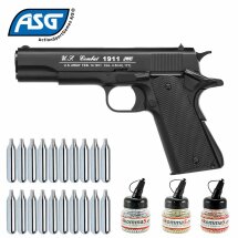 Superset ASG 1911 US-C Stahl BB Co2-Pistole Schwarz 4,5...