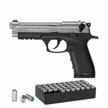 SET Ekol P92 Magnum Schreckschuss Pistole Titan 9 mm P.A.K. (P18) + 50 Platzpatronen 9 mm P.A. K.