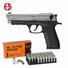 SET Ekol P92 Magnum Schreckschuss Pistole Titan 9 mm P.A.K. (P18) + 50 Platzpatronen 9 mm P.A. K.