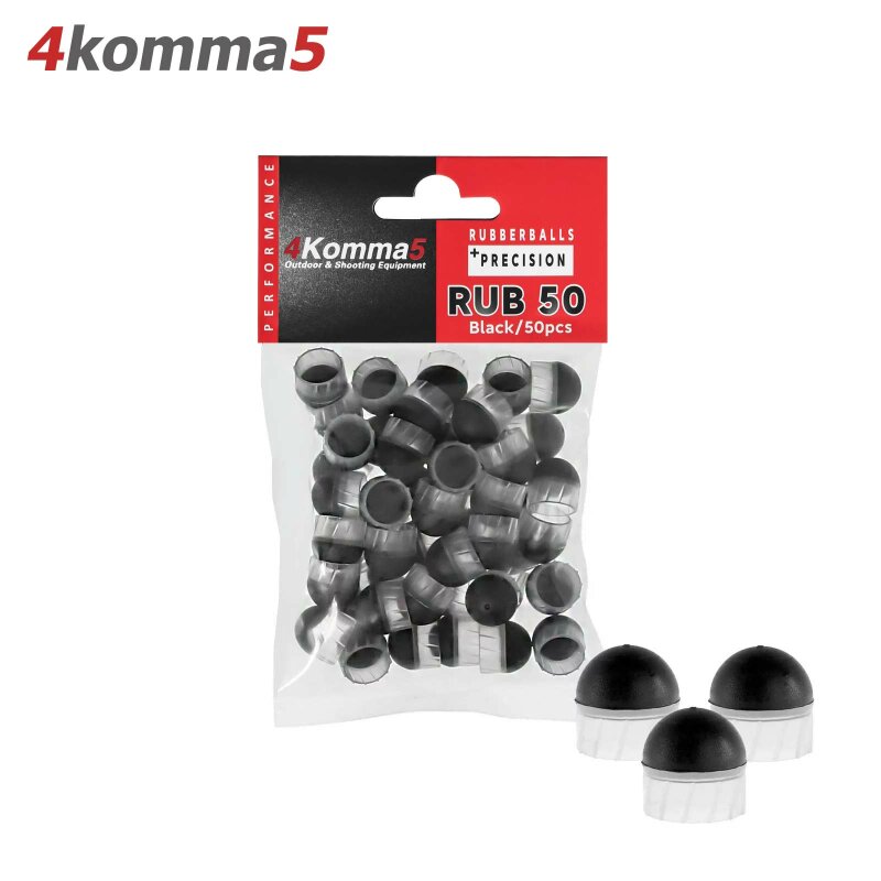 4komma5 Rubberballs / Gummigeschosse RUB 50 Prec cal .50 - 50 Stück