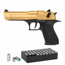 SET Retay Big Fifty LW Gold Schreckschuss Pistole 9 mm...